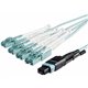 StarTech.com 10m (30ft) MTP(F)/PC to 4x LC/PC Duplex Breakout OM3 Multimode Fiber Optic Cable, 40G, Low Insertion Loss, Fiber Ju