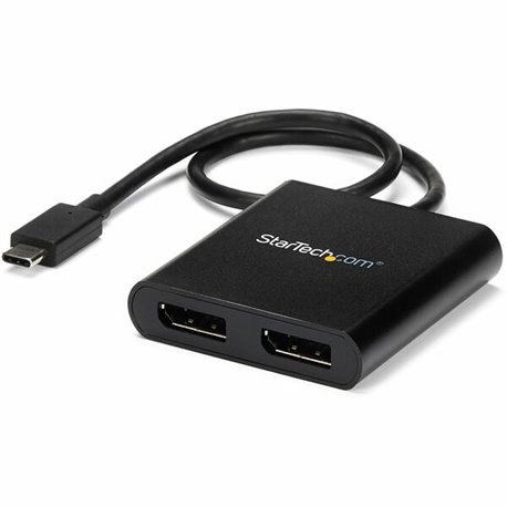 StarTech.com USB-C to Dual DisplayPort 1.2 Adapter, USB Type-C Multi-Monitor MST Hub, Dual 4K 30Hz DP Display Extender/Splitter,