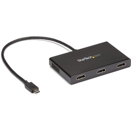 StarTech.com 3-Port USB-C Multi-Monitor Adapter, Type-C to 3x HDMI MST Hub, Triple 1080p HDMI Laptop Display Extender / Splitter