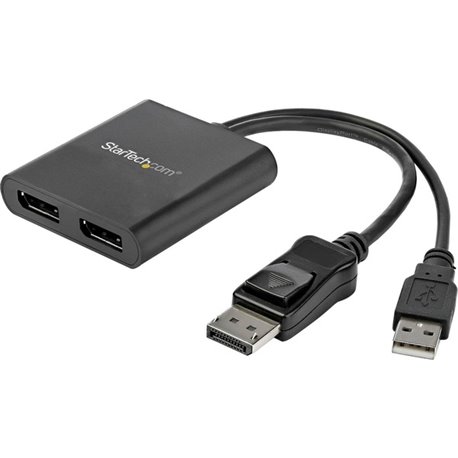 StarTech.com Dual-Monitor DisplayPort 1.2 Splitter, DisplayPort to 2x DP Multi-Monitor Adapter, Dual 4K 30Hz Computer MST Hub, W