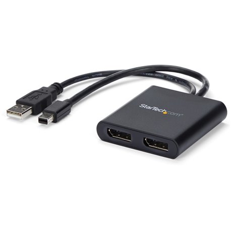 StarTech.com 2-Port Multi Monitor Adapter, Mini DisplayPort to DP MST Hub, Dual 4K 30Hz, Video Splitter for Extended Desktop Mod