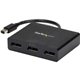 StarTech.com 3-Port Multi Monitor Adapter, Mini DisplayPort 1.2 to DP MST Hub, Video Splitter for Extended Desktop Mode, Windows