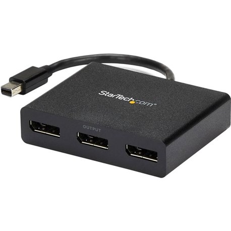 StarTech.com 3-Port Multi Monitor Adapter, Mini DisplayPort 1.2 to DP MST Hub, Video Splitter for Extended Desktop Mode, Windows