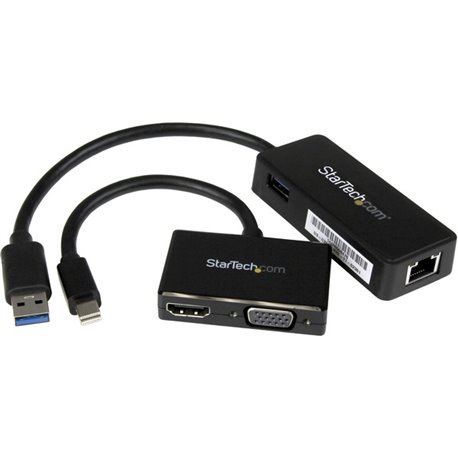 StarTech.com 2-in-1 Accessory Kit for Surface and Surface Pro 4 - mDP to HDMI or VGA - USB 3.0 to GbE - Also works with Surface 