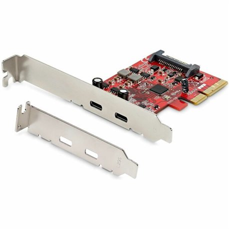 StarTech.com 2-port 10Gbps USB C PCIe Card Adapter - USB 3.2 Gen 2 Type-C PCI Express Expansion Add-On Card - Windows, macOS, Li