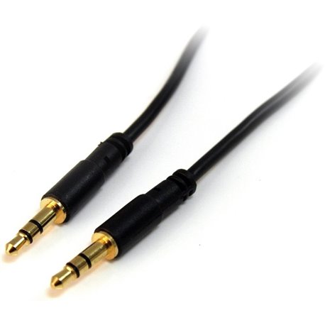 StarTech.com 3 ft Slim 3.5mm Stereo Audio Cable - M/M - Easily connect an iPod or other MP3 player to a car stereo