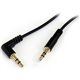 StarTech.com 6 ft Slim 3.5mm to Right Angle Stereo Audio Cable - M/M - Easily connect an iPod or other MP3 player to a car stere