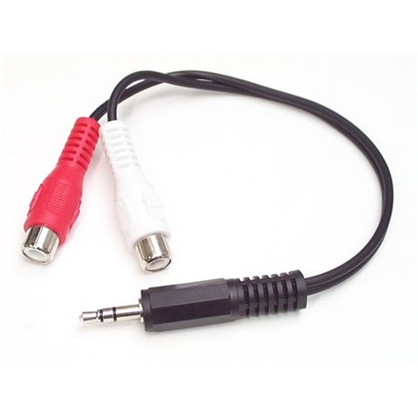 StarTech.com 6in Stereo Audio Cable - 3.5mm Male to 2x RCA Female - Connect your computer or audio device (iPod, MP3 Player, etc