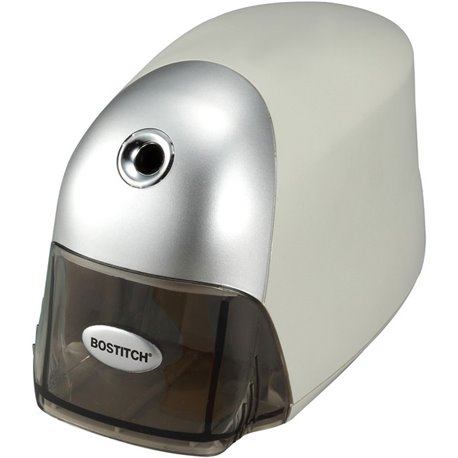 Bostitch Electric Pencil Sharpener - Desktop - 1 Hole(s) - 3.5" Height x 7.5" Width x 4.3" Depth - Gray, Silver - 1 Each