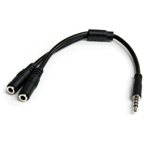 StarTech.com Headset adapter for headsets with separate headphone / microphone plugs - 3.5mm 4 position to 2x 3 position 3.5mm M