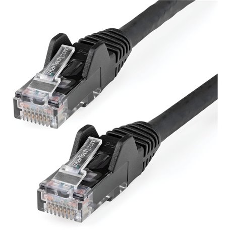 StarTech.com 4.6m(15ft) CAT6 Ethernet Cable, LSZH (Low Smoke Zero Halogen) 10 GbE Snagless 100W PoE UTP RJ45 Black Network Patch