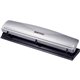 Bostitch 3-hole Punch - 3 Punch Head(s) - 12 Sheet - 9/32" Punch Size - Steel, Rubber - 2.5" x 10.6" x 1.7" - Silver, Black