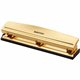 Bostitch 3-hole Punch - 3 Punch Head(s) - 12 Sheet - 9/32" Punch Size - Metal, Rubber - 2.5" x 10.6" - Yellow, Gold