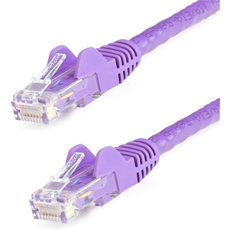 StarTech.com 14ft CAT6 Ethernet Cable - Purple Snagless Gigabit - 100W PoE UTP 650MHz Category 6 Patch Cord UL Certified Wiring/