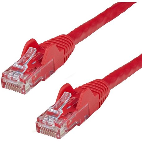 StarTech.com 150ft CAT6 Ethernet Cable - Red Snagless Gigabit - 100W PoE UTP 650MHz Category 6 Patch Cord UL Certified Wiring/TI