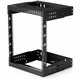 StarTech.com 2-Post 12U Heavy-Duty Wall Mount Network Rack, 19" Open Frame Server Rack with Adjustable Depth, Data Rack for IT E