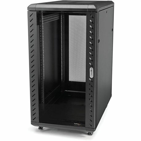 StarTech.com 4-Post 25U Server Rack Cabinet, 19" Data Rack Cabinet for Computer / IT Equipment, Home Network Rack, Half Height S