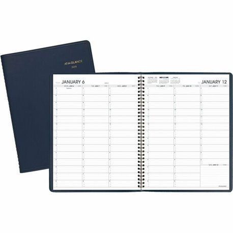 At-A-Glance Appointment Book Planner - Large Size - Julian Dates - Weekly - 13 Month - January 2025 - January 2026 - 7:00 AM to 