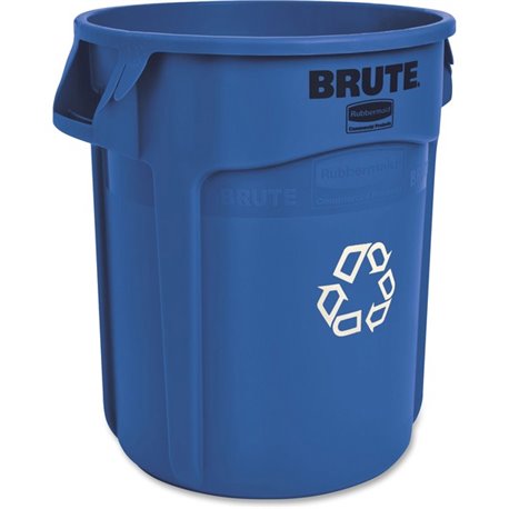Rubbermaid Commercial Brute 20-Gallon Vented Recycling Container - 20 gal Capacity - Fade Resistant, Durable, Reinforced, UV Coa