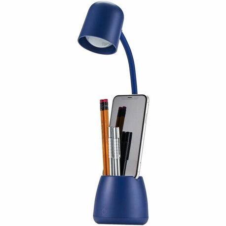 Bostitch Desk Lamp with Storage Cup, Navy - LED Bulb - Adjustable, Touch Sensitive Control Panel, Dimmable, Color Temperature Se