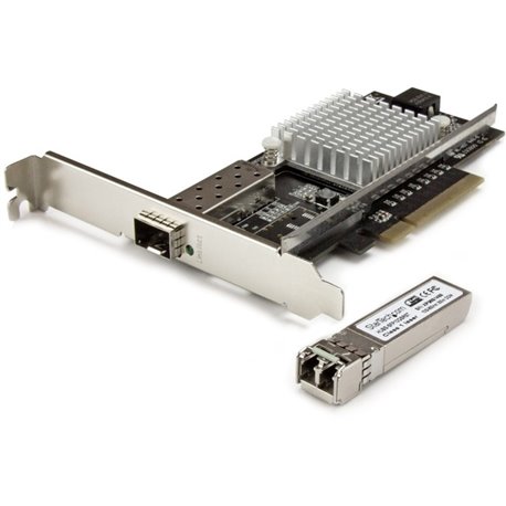 StarTech.com 10G Network Card - 1x 10G Open SFP+ Multimode LC Fiber Connector - Intel 82599 Chip - Gigabit Ethernet Card - Get h