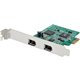 StarTech.com 2 Port PCI Express FireWire Card - TI TSB82AA2 Chipset - Plug-and-Play - PCIe 1394a FireWire Adapter (PEX1394A2V2) 