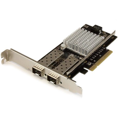 StarTech.com 10G Network Card - 2x 10G Open SFP+ Multimode LC Fiber Connector - Intel 82599 Chip - Gigabit Ethernet Card - Add t