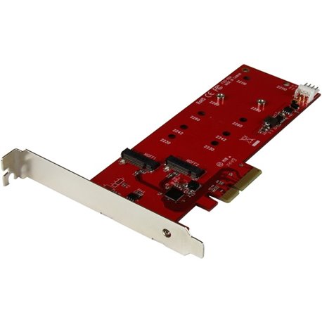 StarTech.com 2x M.2 SATA SSD Controller Card - PCIe - PCI Express M.2 SATA III Controller - NGFF Card Adapter - Add two Next Gen