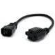 StarTech.com 1ft (0.3m) Power Extension Cord, IEC C14 to NEMA 5-15R, 10A 125V, 18AWG, Black, Outlet Extension Cable for Power Su