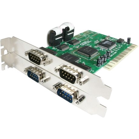 StarTech.com 4 Port PCI RS232 Serial adapter card - PCI - serial - 4 ports - Add 4 high-speed RS-232 serial ports to your PC thr