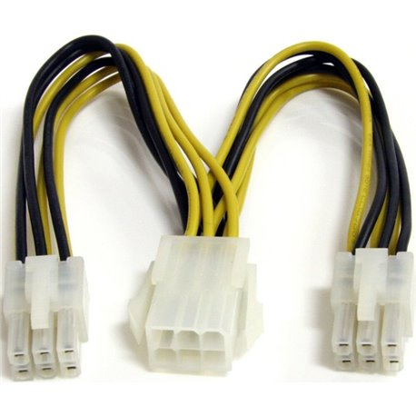 StarTech.com 6in PCI Express Power Splitter Cable - Split a single PCI Express 6-pin power connection into two power connections