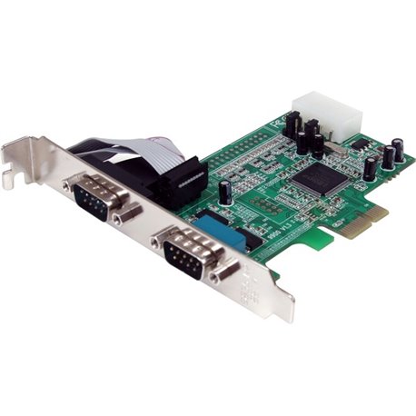 StarTech.com 2-port PCI Express RS232 Serial Adapter Card - PCIe to Dual Serial DB9 RS-232 Controller - 16550 UART - Windows and