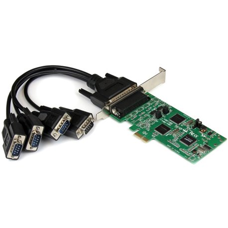 StarTech.com 4 Port PCI Express PCIe Serial Combo Card - 2 x RS232 2 x RS422 / RS485 - Add two RS232, and two RS422/485 serial p