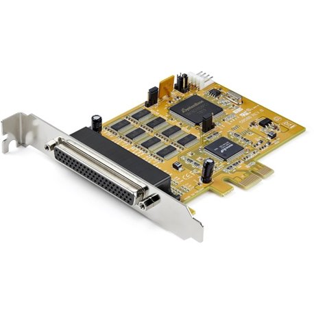 StarTech.com 8-Port PCI Express RS232 Serial Adapter Card - PCIe to Serial DB9 RS232 Controller Card - 16C1050 UART - 15kV ESD -