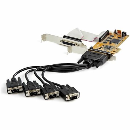 StarTech.com 8-Port PCI Express RS232 Serial Adapter Card -PCIe to Serial DB9 Controller 16C1050 UART - Low Profile - 15kV ESD -