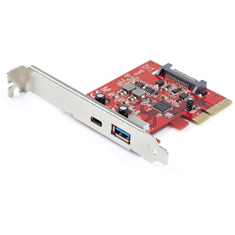 StarTech.com 2-Port 10Gbps USB-A & USB-C PCIe Card Adapter - USB 3.2 Gen 2 PCI Express Expansion Add-On Card - Windows, macOS, L