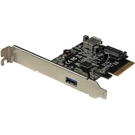 StarTech.com 2 Port USB 3.1 (10Gbps) Card - USB-A 1x External 1x Internal - PCIe USB 3.1 Card with Type-A - PCI Express - Suppor