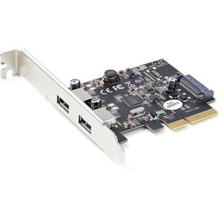 StarTech.com 2-Port USB PCIe Card 10Gbps/port - USB 3.2 Gen 2 Type-A PCI Express 3.0 x2 Host Controller Expansion Card - Windows