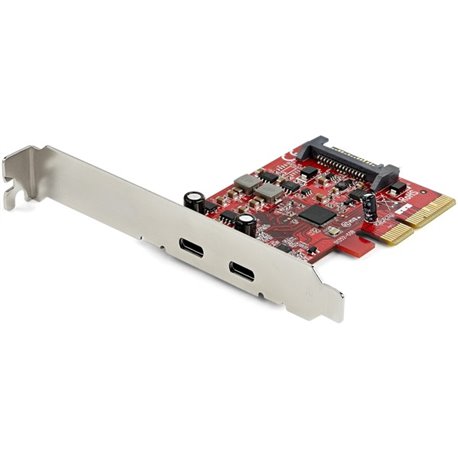 StarTech.com 2-port 10Gbps USB C PCIe Card Adapter - USB 3.2 Gen 2 Type-C PCI Express Expansion Add-On Card - Windows, macOS, Li