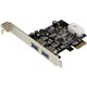 StarTech.com 2 Port PCI Express (PCIe) SuperSpeed USB 3.0 Card Adapter with UASP - 5Gbps - LP4 Power - Add 2 SuperSpeed USB 3.0 