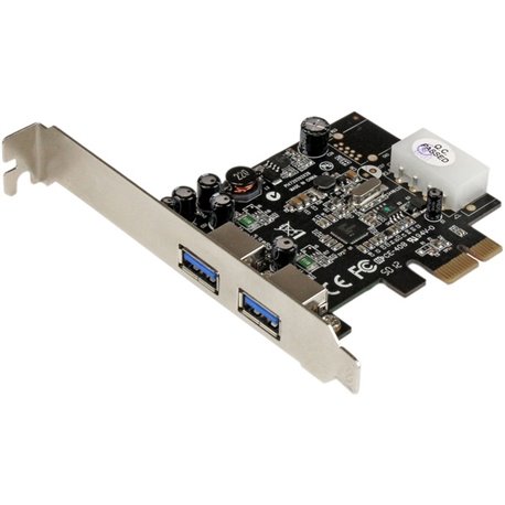 StarTech.com 2 Port PCI Express (PCIe) SuperSpeed USB 3.0 Card Adapter with UASP - 5Gbps - LP4 Power - Add 2 SuperSpeed USB 3.0 