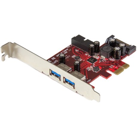 StarTech.com 4 Port PCI Express USB 3.0 Card - 5Gbps - 2 External & 2 Internal (IDC) - SATA Power - Add front or rear panel USB 