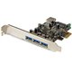 StarTech.com 4 Port PCI Express USB 3.0 Card - 3 External and 1 Internal - 5Gbps - Add four USB 3.0 ports - three external and o