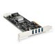 StarTech.com 4 Port PCI Express (PCIe) SuperSpeed USB 3.0 Card Adapter w/ 4 Dedicated 5Gbps Channels - UASP - SATA/LP4 Power - A