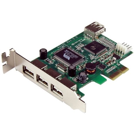 StarTech.com 4-port PCI Express LP USB Adapter Card - Add 4 USB 2.0 ports to your low profile/small form factor computer through