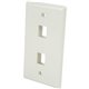 StarTech.com Dual Outlet RJ45 Universal Wall Plate White - Mounting plate - white - 2 ports - for P/N: C6KEY110BL - C6KEY110RD -