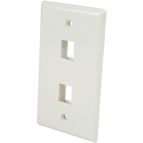 StarTech.com Dual Outlet RJ45 Universal Wall Plate White - Mounting plate - white - 2 ports - for P/N: C6KEY110BL - C6KEY110RD -