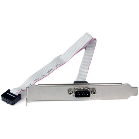 StarTech.com 9-pin Serial to 10-pin Header Slot Plate - Serial panel - DB-9 (M) - 10 pin IDC (F) - 41 cm - Add an extra serial p