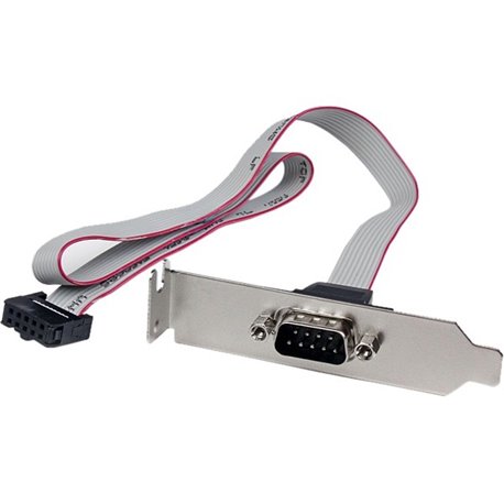 StarTech.com 1 Port 16in DB9 Serial Port Bracket to 10 Pin Header - Low Profile - Add a DB9 serial port to the rear panel of a s