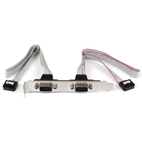 StarTech.com 2 Port 16in DB9 Serial Port Bracket to 10 Pin Header - Add two extra serial ports to the back of your PC, from your